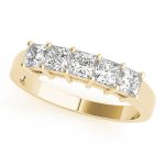 Fancy Shape Princess Wedding Ring, in Yellow Gold - 80650