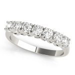 Prong Set Wedding Ring, in White Gold - 80758