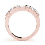 Fancy Shape Baguette Wedding Ring, in Rose Gold - 80761