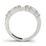 Fancy Shape Baguette Wedding Ring, in White Gold - 80761