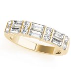 Fancy Shape Baguette Wedding Ring, in Yellow Gold - 80761