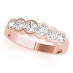 Bezel Set Wedding Ring, in Rose Gold - 80762