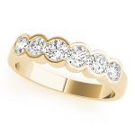 Bezel Set Wedding Ring, in Yellow Gold - 80762