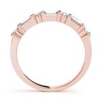 Fancy Shape Baguette Wedding Ring, in Rose Gold - 80819