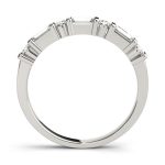 Fancy Shape Baguette Wedding Ring, in White Gold - 80819