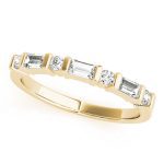 Fancy Shape Baguette Wedding Ring, in Yellow Gold - 80819