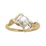 Color Fashion Ring, Pearl Shape, in White Gold - 80868