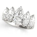 Fancy Shape Wedding Ring, Marquise Shape, in White Gold - 80934