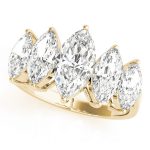 Fancy Shape Wedding Ring, Marquise Shape, in Yellow Gold - 80934