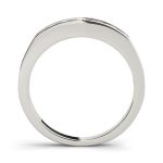 Channel Set Wedding Ring, in White Gold - 81022