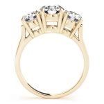 Three Stone Engagement Ring, Round Shape, in Yellow Gold - 81073