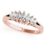 Fancy Shape Wedding Ring, Marquise Shape, in Rose Gold - 81213