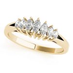 Fancy Shape Wedding Ring, Marquise Shape, in Yellow Gold - 81213