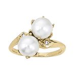 Color Fashion Ring, Pearl Shape, in Platinum - 81299