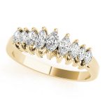 Fancy Shape Wedding Ring, Marquise Shape, in Yellow Gold - 81332