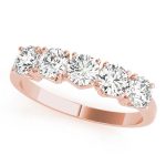 Prong Set Wedding Ring, in Rose Gold - 81353