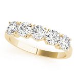 Prong Set Wedding Ring, in Yellow Gold - 81353