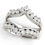 Wedding Band Wraps & Inserts, in White Gold - 81460