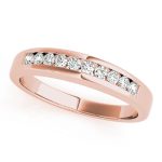 Channel Set Wedding Ring, in Rose Gold - 81466