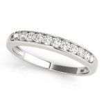 Channel Set Wedding Ring, in White Gold - 81548