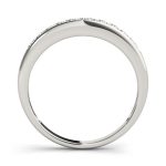 Channel Set Wedding Ring, in White Gold - 81548