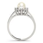 Color Fashion Ring, Pearl Shape, in Platinum - 81551