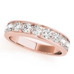 Channel Set Wedding Ring, in Rose Gold - 81557