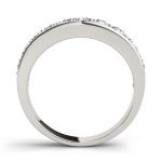 Channel Set Wedding Ring, in White Gold - 81557