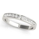 Channel Set Wedding Ring, in Platinum - 81637