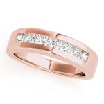 Channel Set Wedding Ring, in Rose Gold - 81697