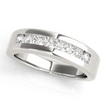 Channel Set Wedding Ring, in Sterling Silver - 81697