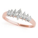 Fancy Shape Wedding Ring, Marquise Shape, in Rose Gold - 81740