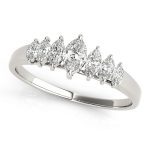 Fancy Shape Wedding Ring, Marquise Shape, in White Gold - 81740