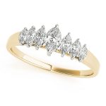 Fancy Shape Wedding Ring, Marquise Shape, in Yellow Gold - 81740