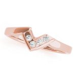 Curverd Wedding Ring, in Rose Gold - 81782