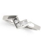 Curverd Wedding Ring, in White Gold - 81782