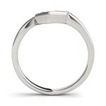 Curverd Wedding Ring, in White Gold - 81782