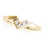 Curverd Wedding Ring, in Yellow Gold - 81782