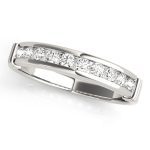 Channel Set Wedding Ring, in White Gold - 81790