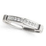 Channel Set Wedding Ring, in White Gold - 81813