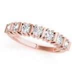 Bar Set Wedding Ring, in Rose Gold - 81836