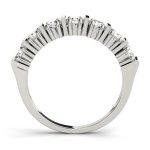 Bar Set Wedding Ring, in White Gold - 81836