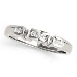 Channel Set Wedding Ring, in White Gold - 81873