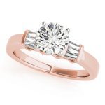 Curverd Wedding Ring, in Rose Gold - 81969