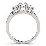 Three Stone Engagement Ring, Round Shape, in Platinum - 81982