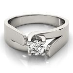 Solitaire Engagement Ring, Round Shape, in Platinum - 82024