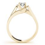 Solitaire Engagement Ring, Round Shape, in Yellow Gold - 82024