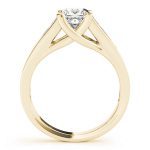 Trellis Engagement Ring, Side Stone Style, Square Shape, in Yellow Gold - 82075