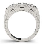 Three Stone Engagement Ring, Round Shape, in Platinum - 82291