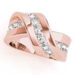 Fashion Wedding Ring, in Rose Gold - 82325